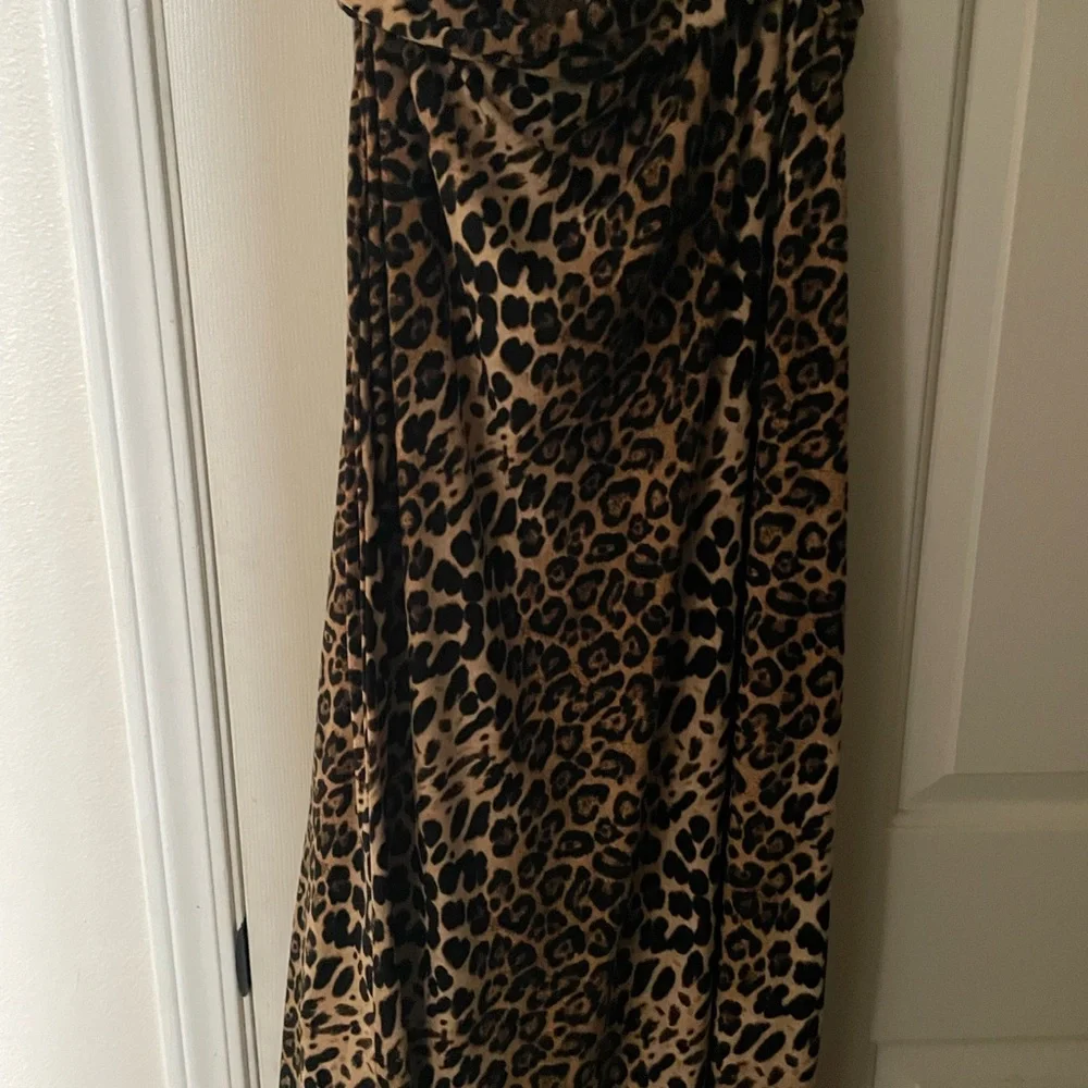 Leopard A line skirt maxi 1X READ - Picture 3 of 4